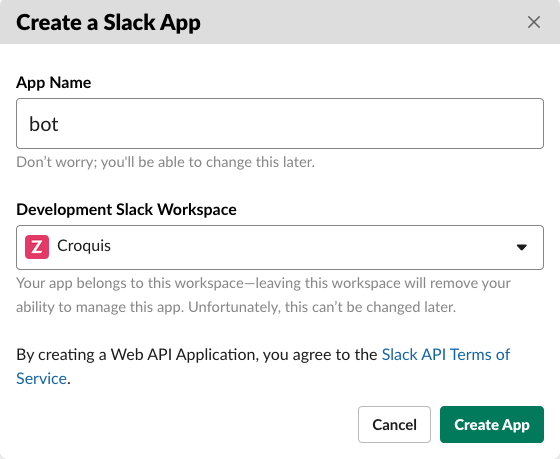 Create a Slack App
